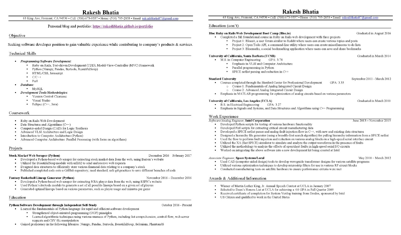 My Resume